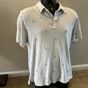 Vineyard Vines Shirt Mens Large Striped Edgartown Golf Polo Bones Pima Blend